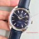 2017 Swiss Fake Omega Seamaster Stainless Steel Blue Dial Blue Leather Strap Watch (1)_th.jpg